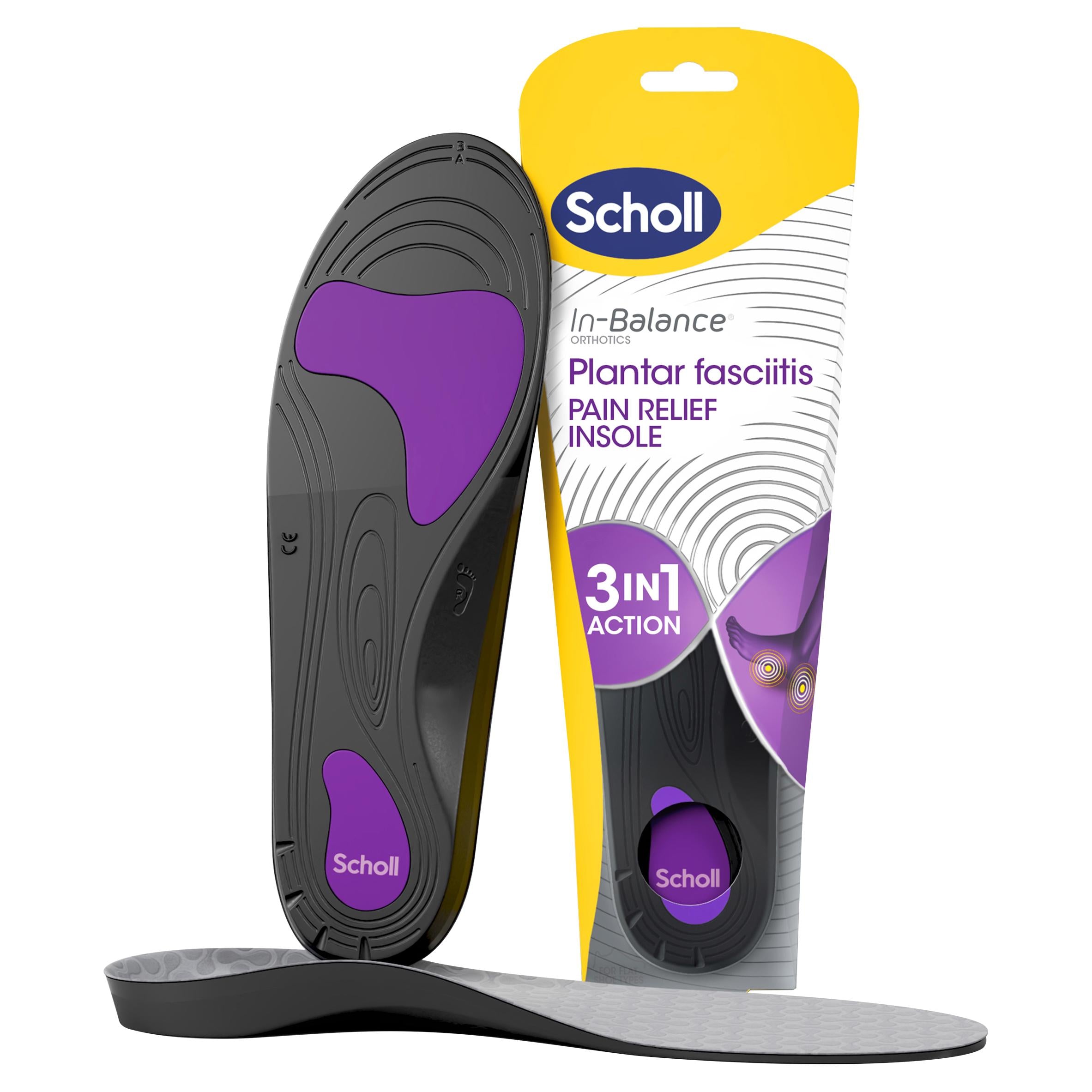 Scholl plantar fasciitis pain relief insoles size 9-11 (British brand)