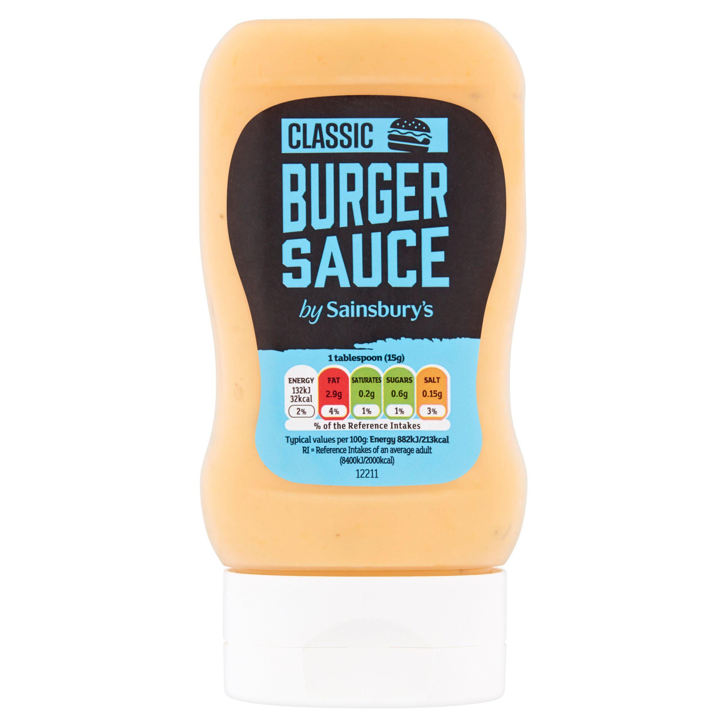 Sainsbury's burger sauce 300g bottle - British product