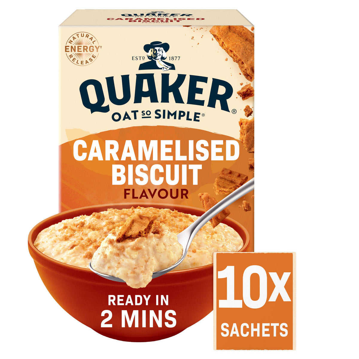 Quaker Oat So Simple Caramelised Biscuit Porridge Sachets 10x33.4g