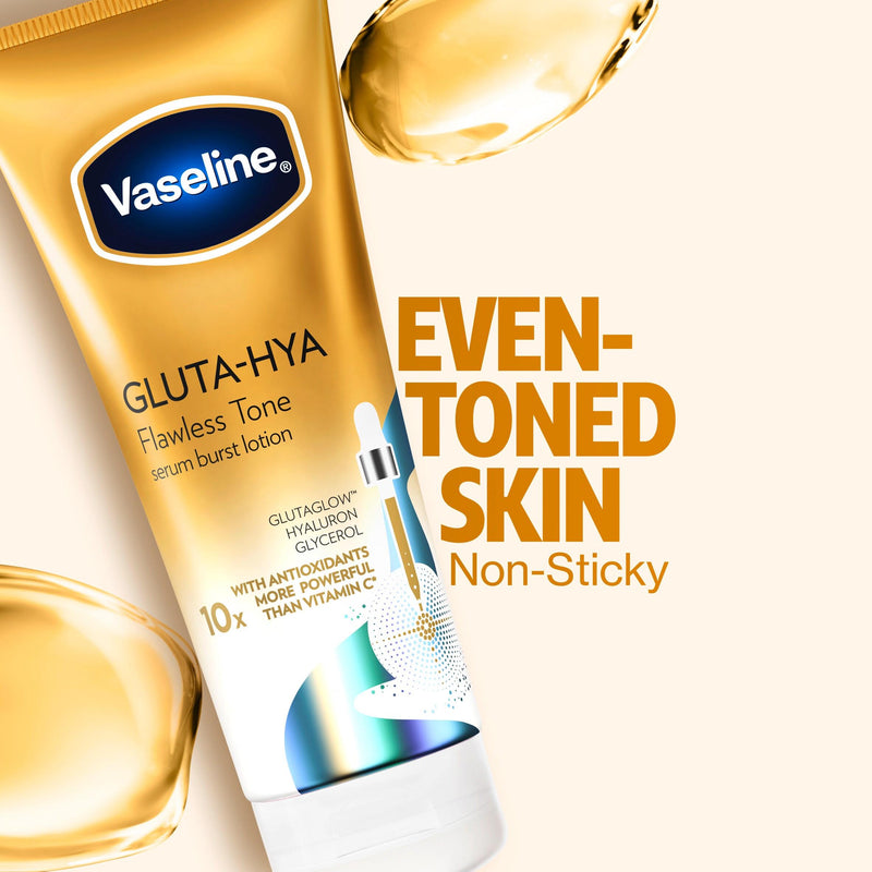 Vaseline Gluta Hya flawless tone serum burst body lotion 200ml (British brand)