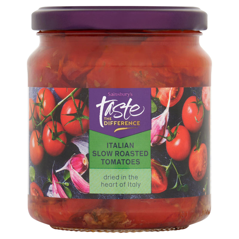 Sainsbury's slow roasted tomatoes with oregano and garlic 280g - British product