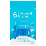 Sainsbury's interdental brushes 0.6mm ISO 3 Blue x6 (British brand)
