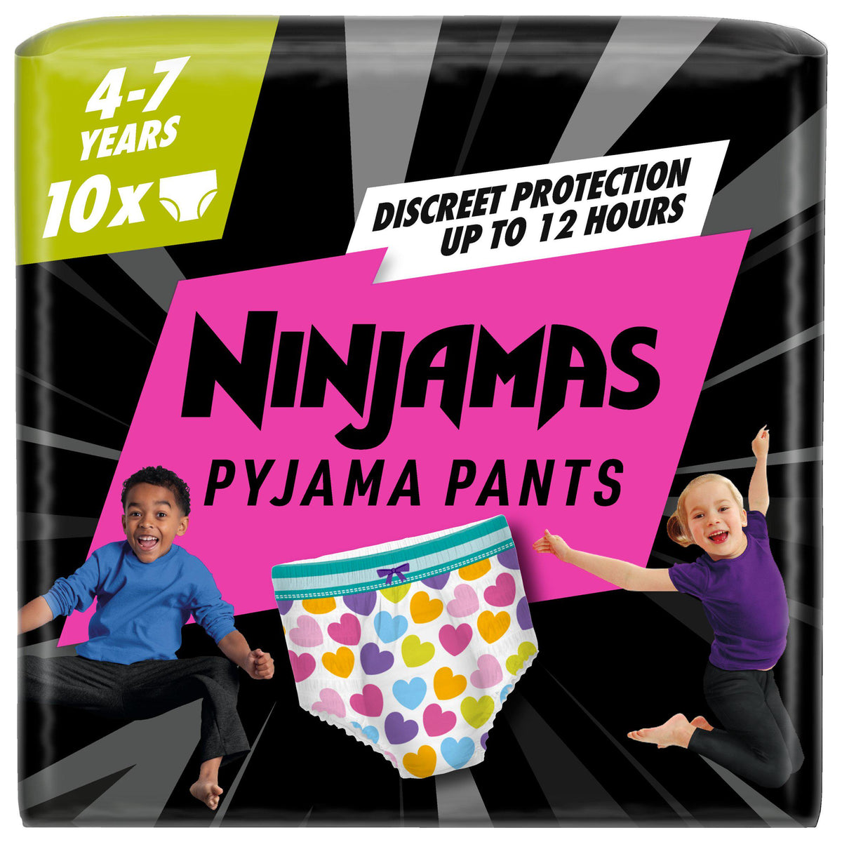 Pampers Ninjamas bedwetting pants girls 4-7 years x10, UK version