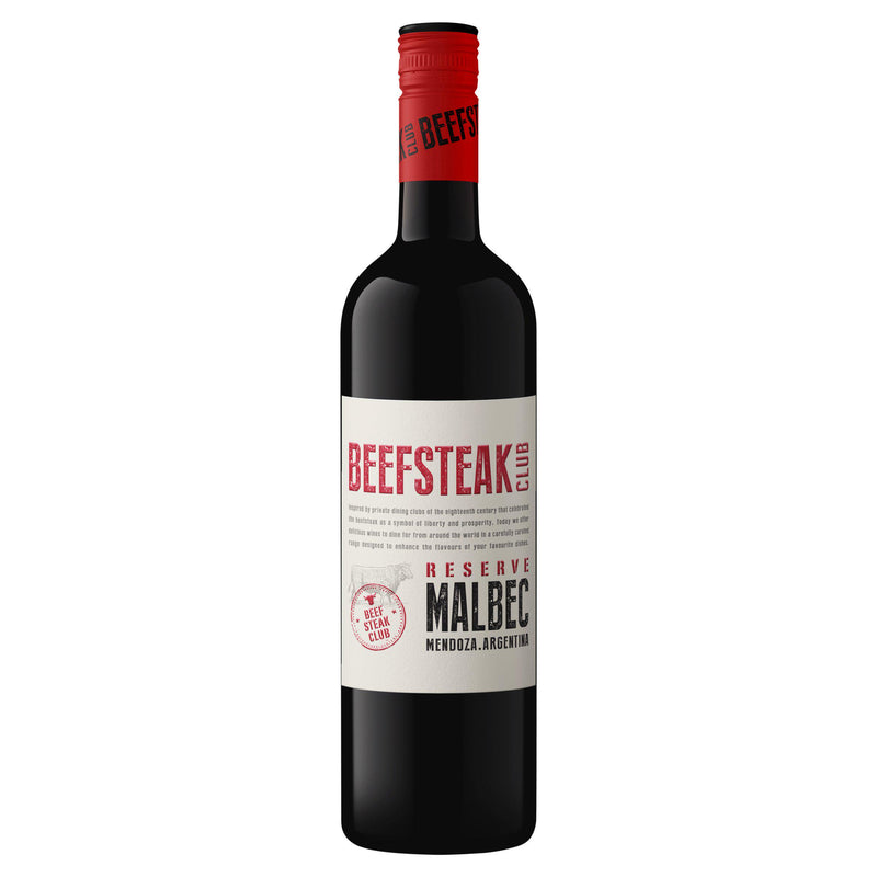 Beefsteak Club Malbec red wine 75cl, imported from the UK