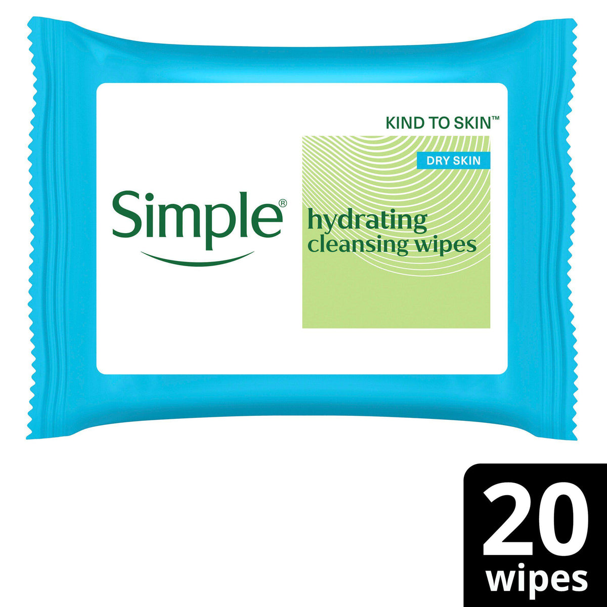 Simple Hydrating Micellar Wipes 20 pack, UK version