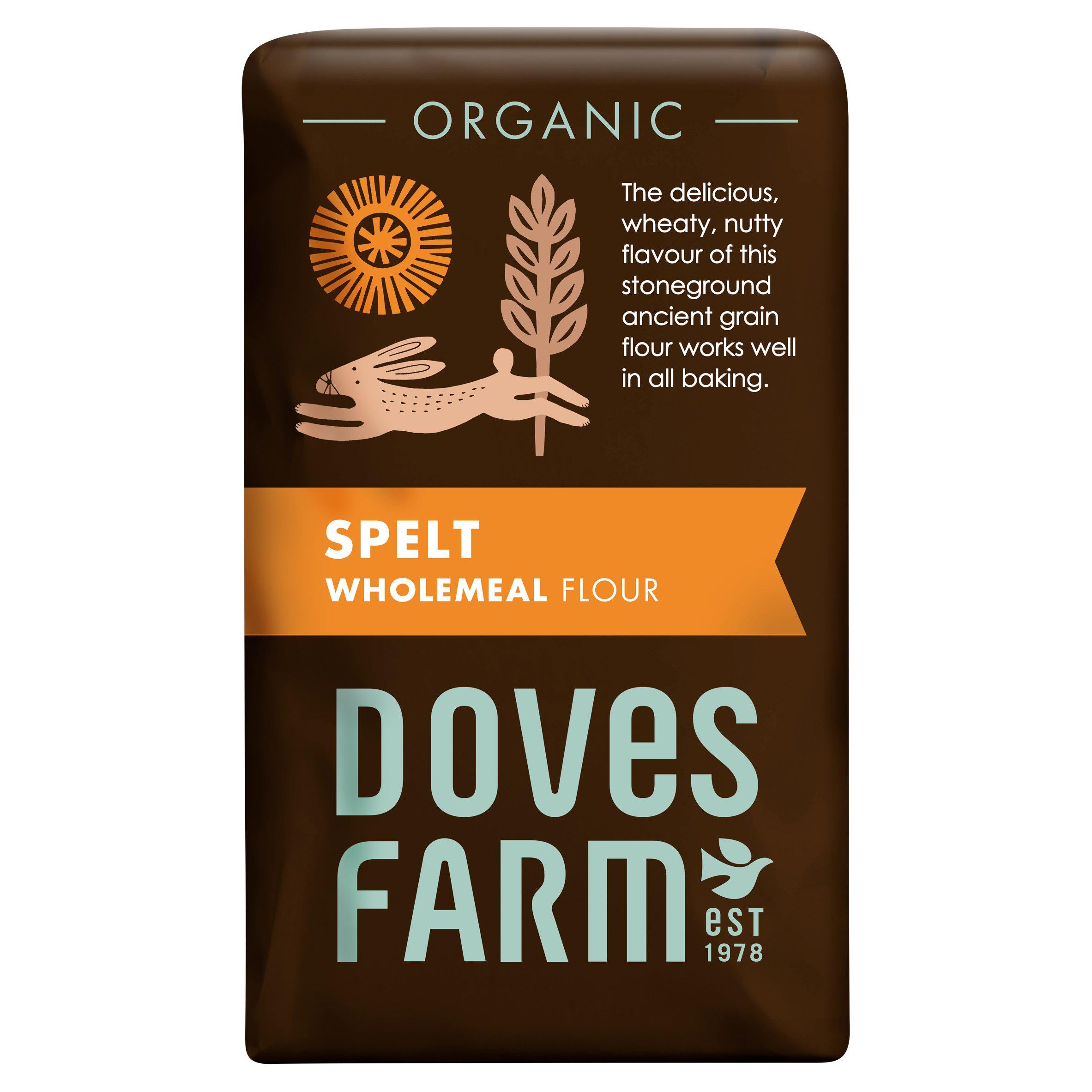 Doves Farm organic wholemeal spelt flour 1kg - British product