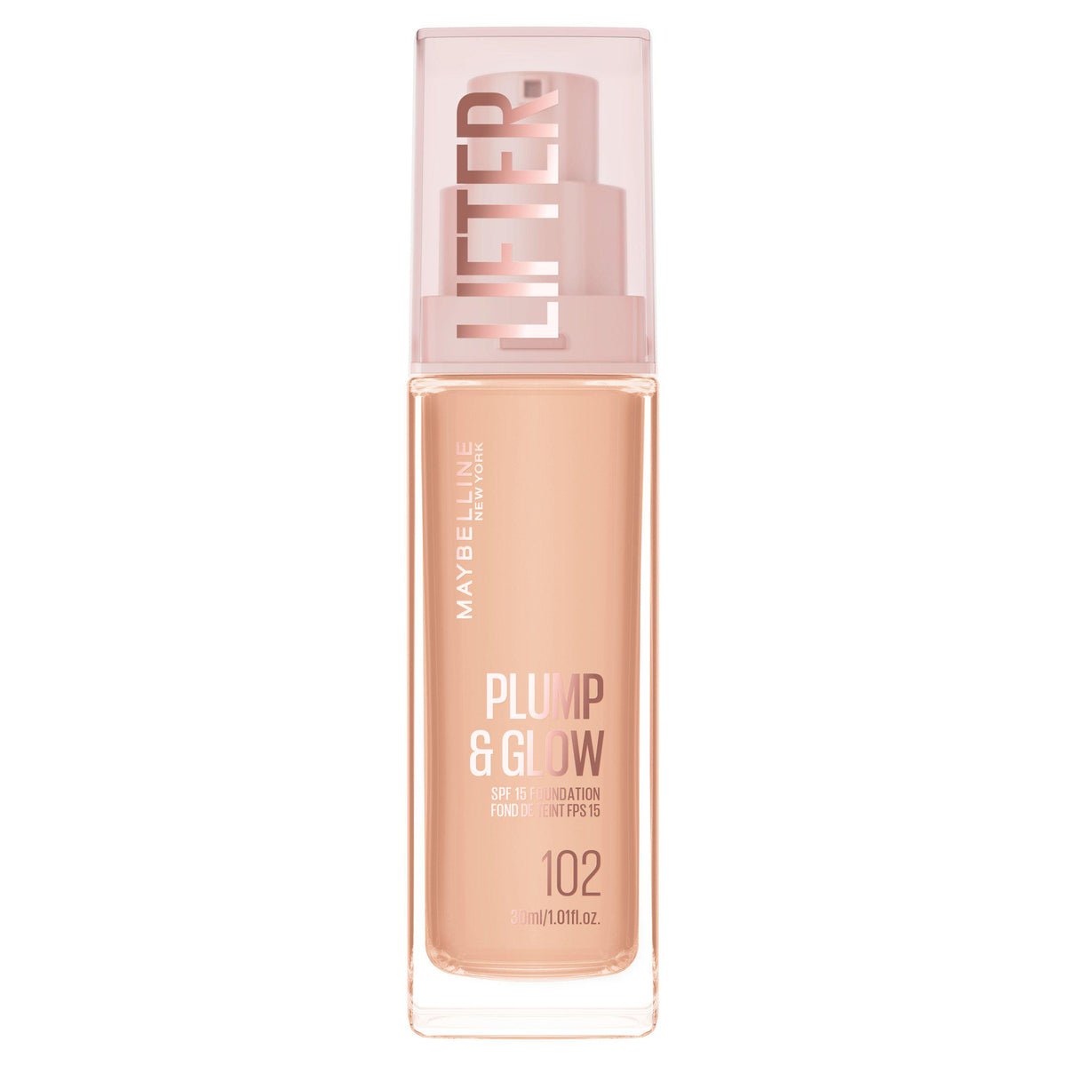 Maybelline New York foundation Lifter Plump & Glow shade 102, UK version