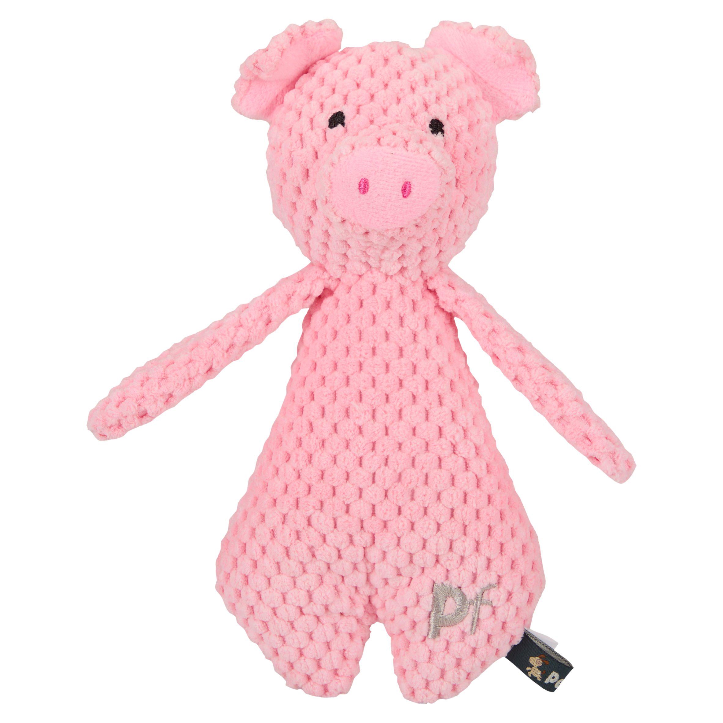 Petface Pink Pig Plush Dog Toy, imported from the UK