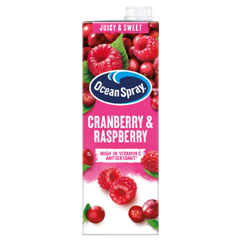 Ocean Spray cranberry raspberry juice drink 1L - British product