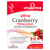 Vitabiotics Ultra Cranberry tablets 30 pack, imported from the UK
