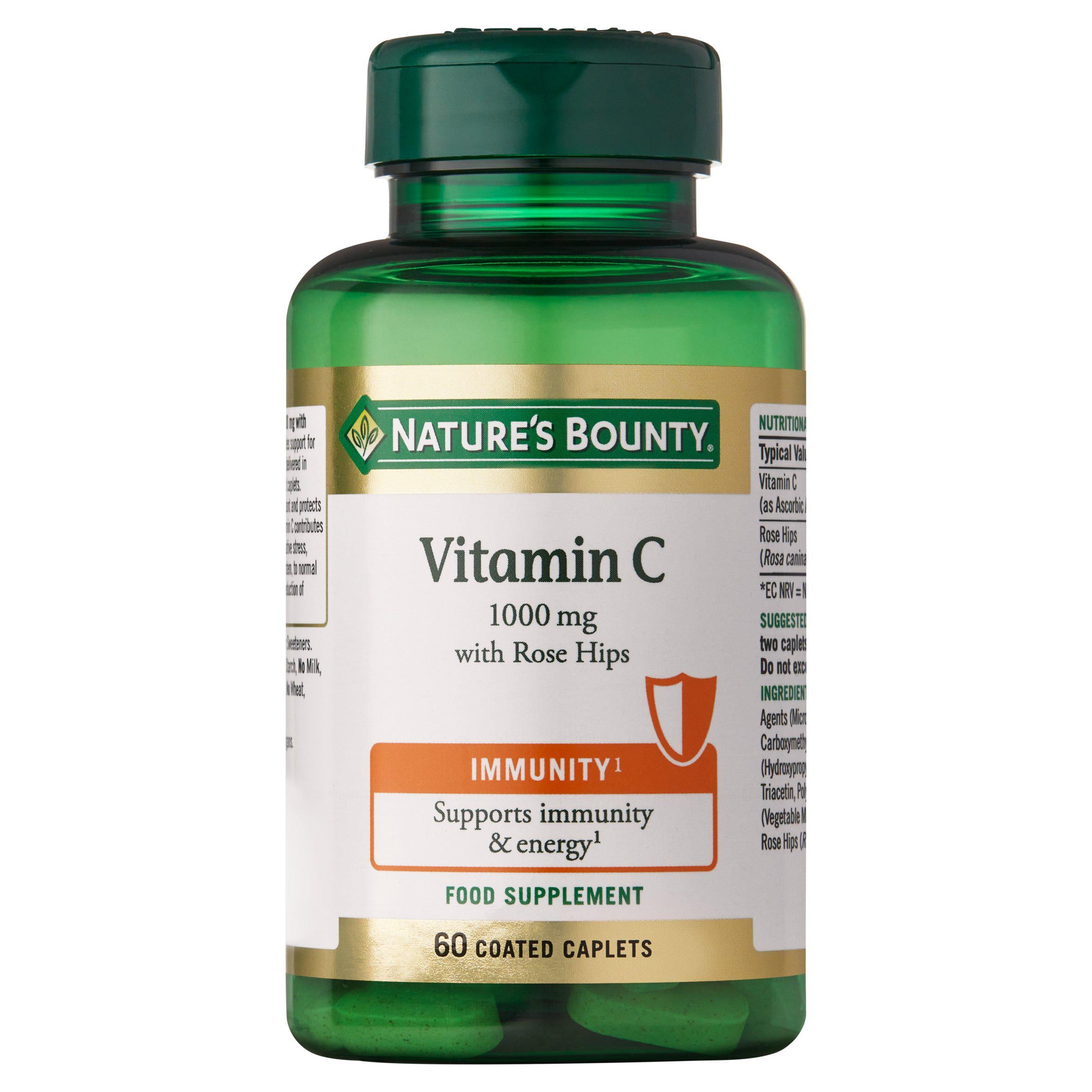 High Strength Vitamin C 1000mg with Rose Hips 100 Coated Caplets