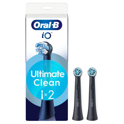 Sainsburys Oral-B iO Ultimate Clean Black Toothbrush Heads 2 Pack- Buy online at McGrocer