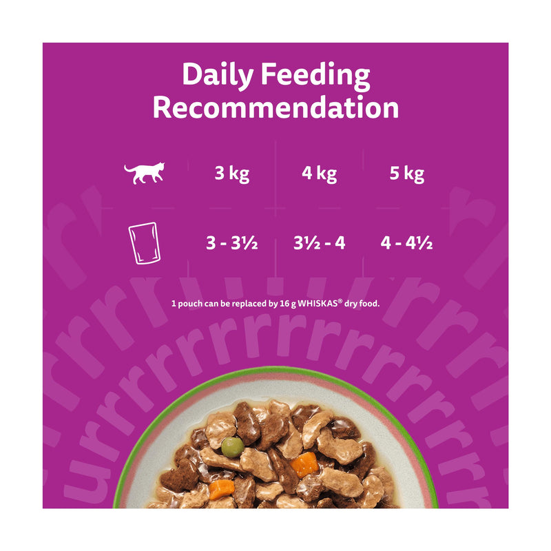 Whiskas wet cat food pouches 12 x 85g, imported from the UK