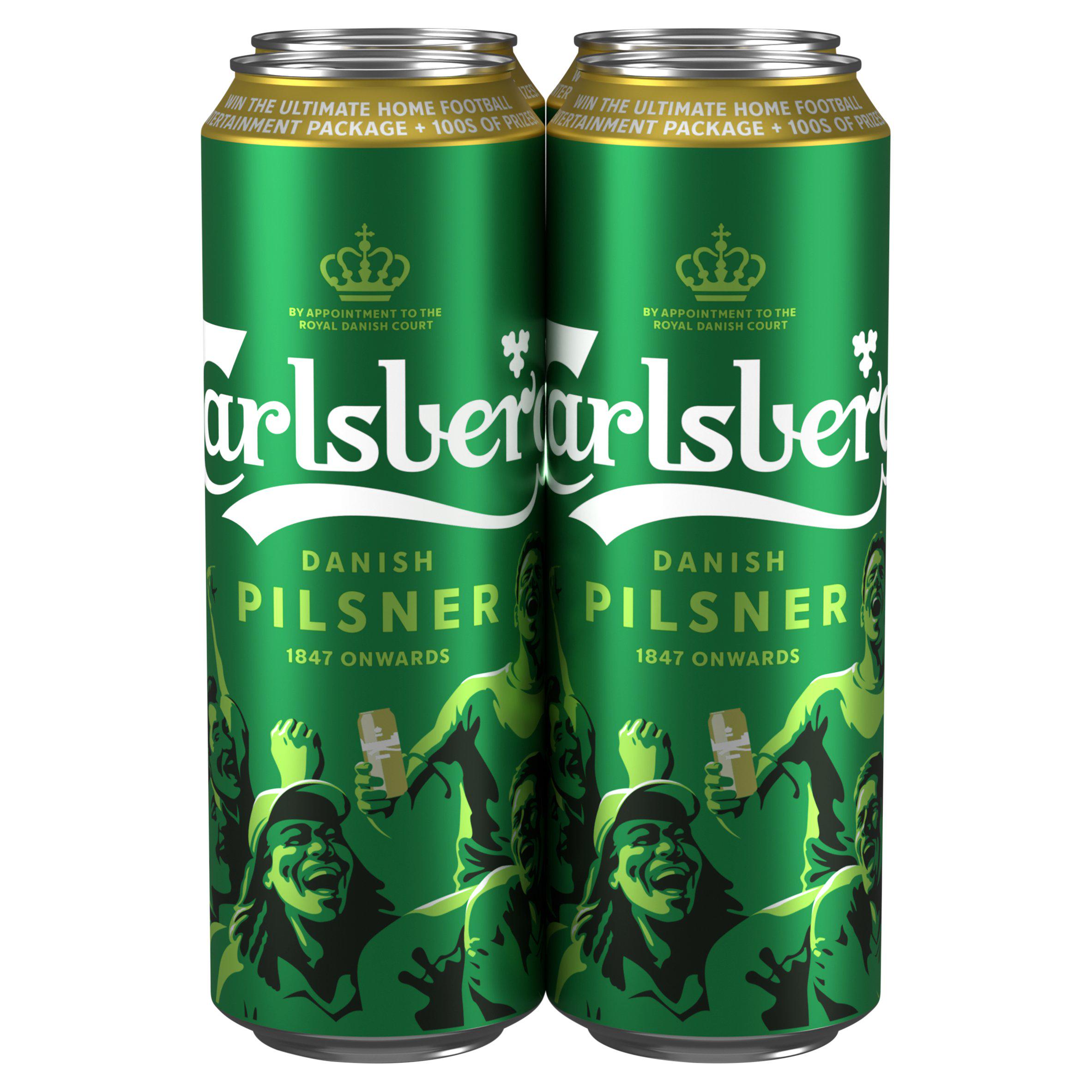 Carlsberg lager beer 4x568ml cans, imported from the UK