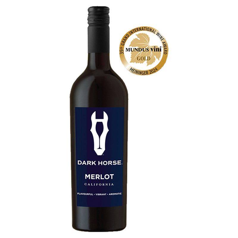 Dark Horse Merlot red wine 75cl, UK version