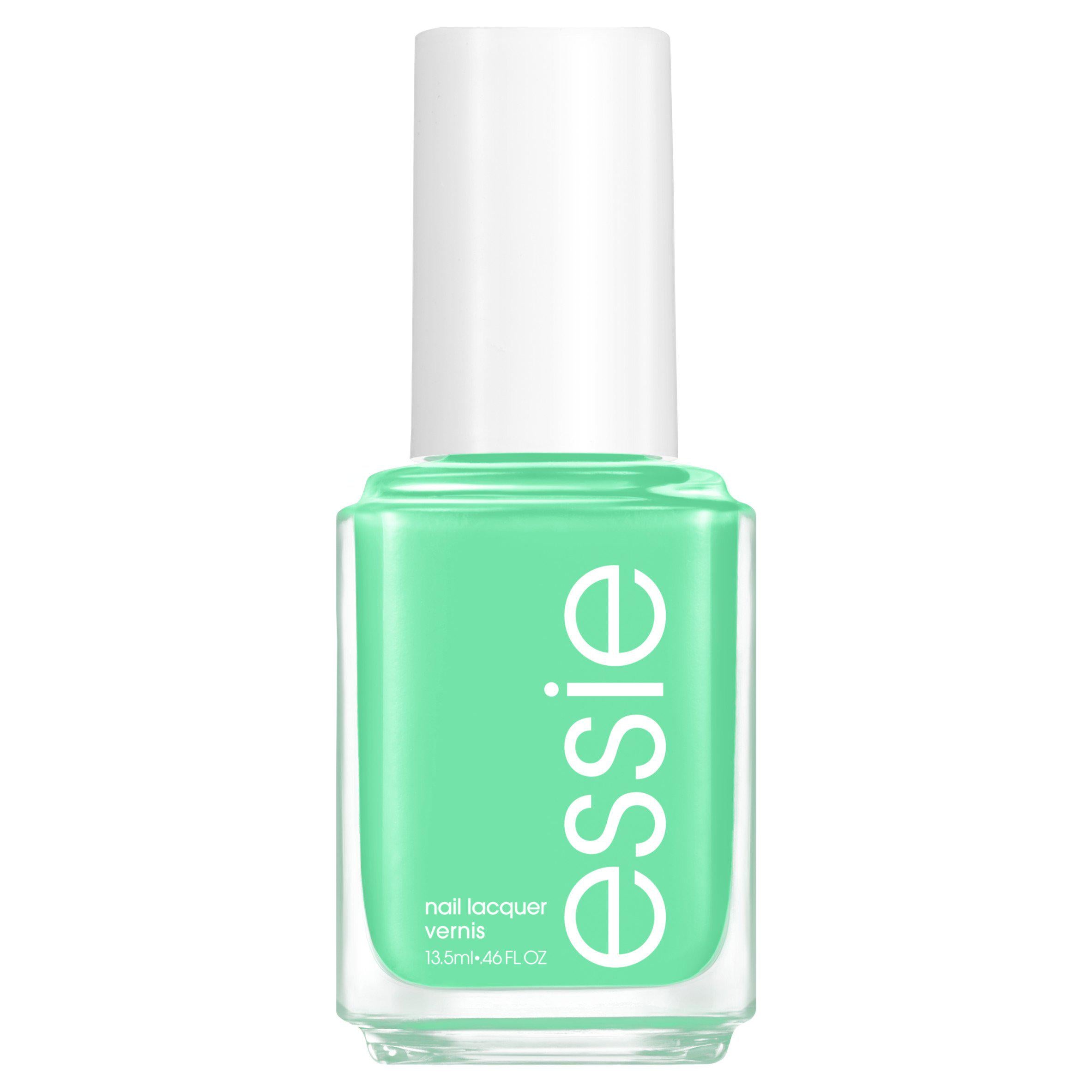 Essie nail polish Perfectly Peculiar minty green, imported from the UK
