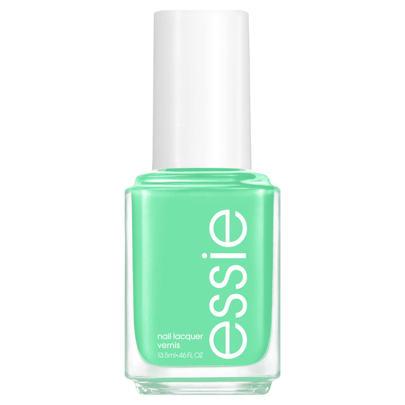 Essie nail polish Perfectly Peculiar minty green, imported from the UK