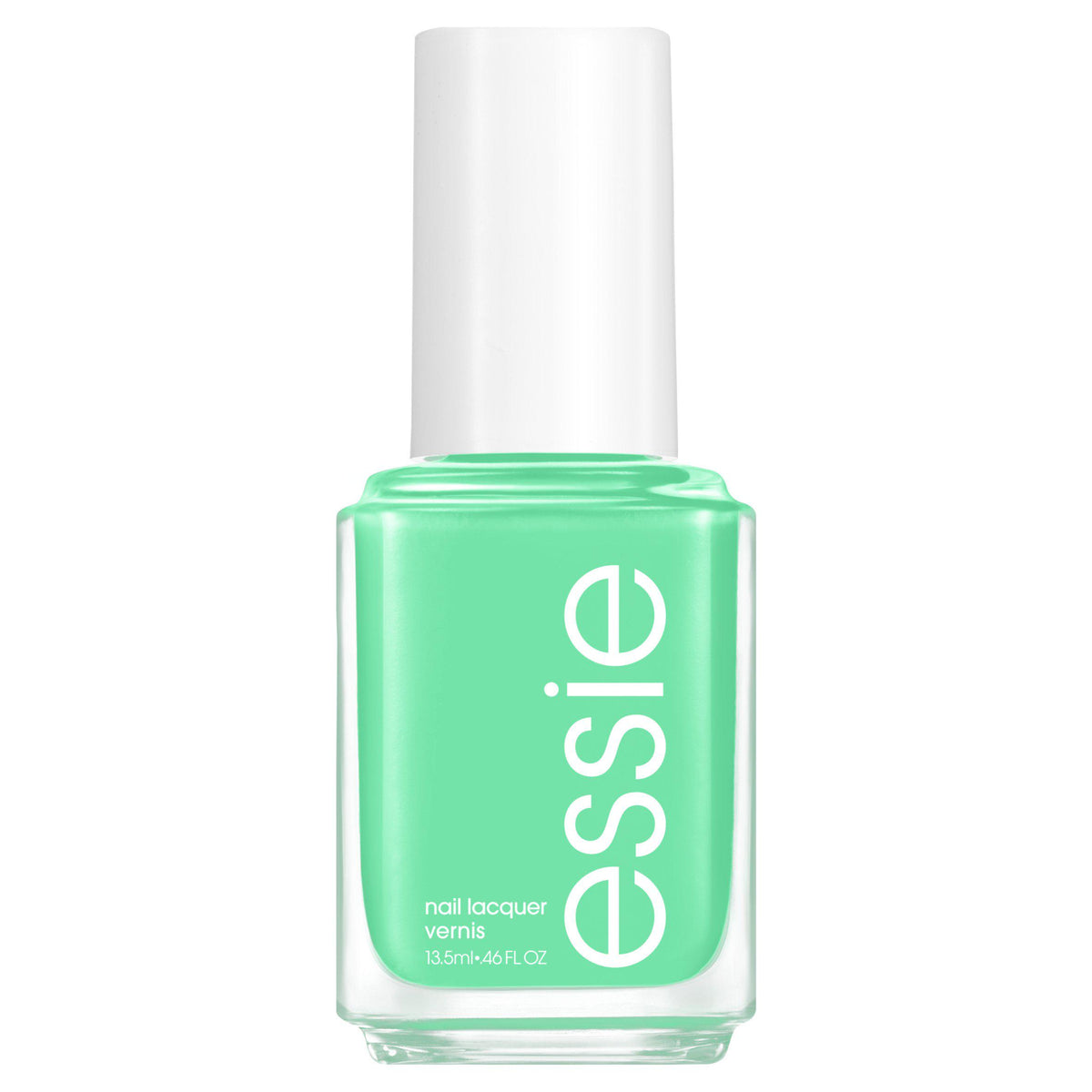 Essie nail polish Perfectly Peculiar minty green, imported from the UK
