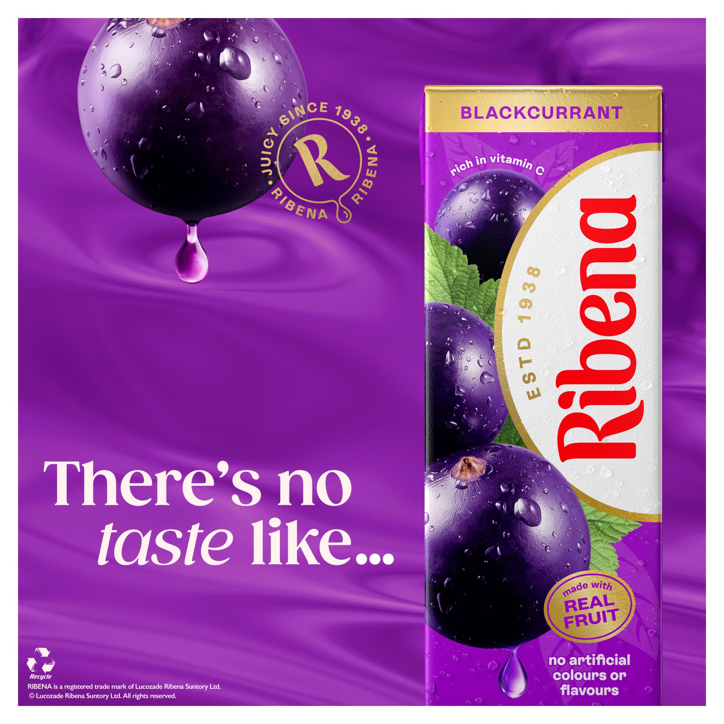 Ribena blackcurrant juice drink cartons 6x250ml, imported from the UK