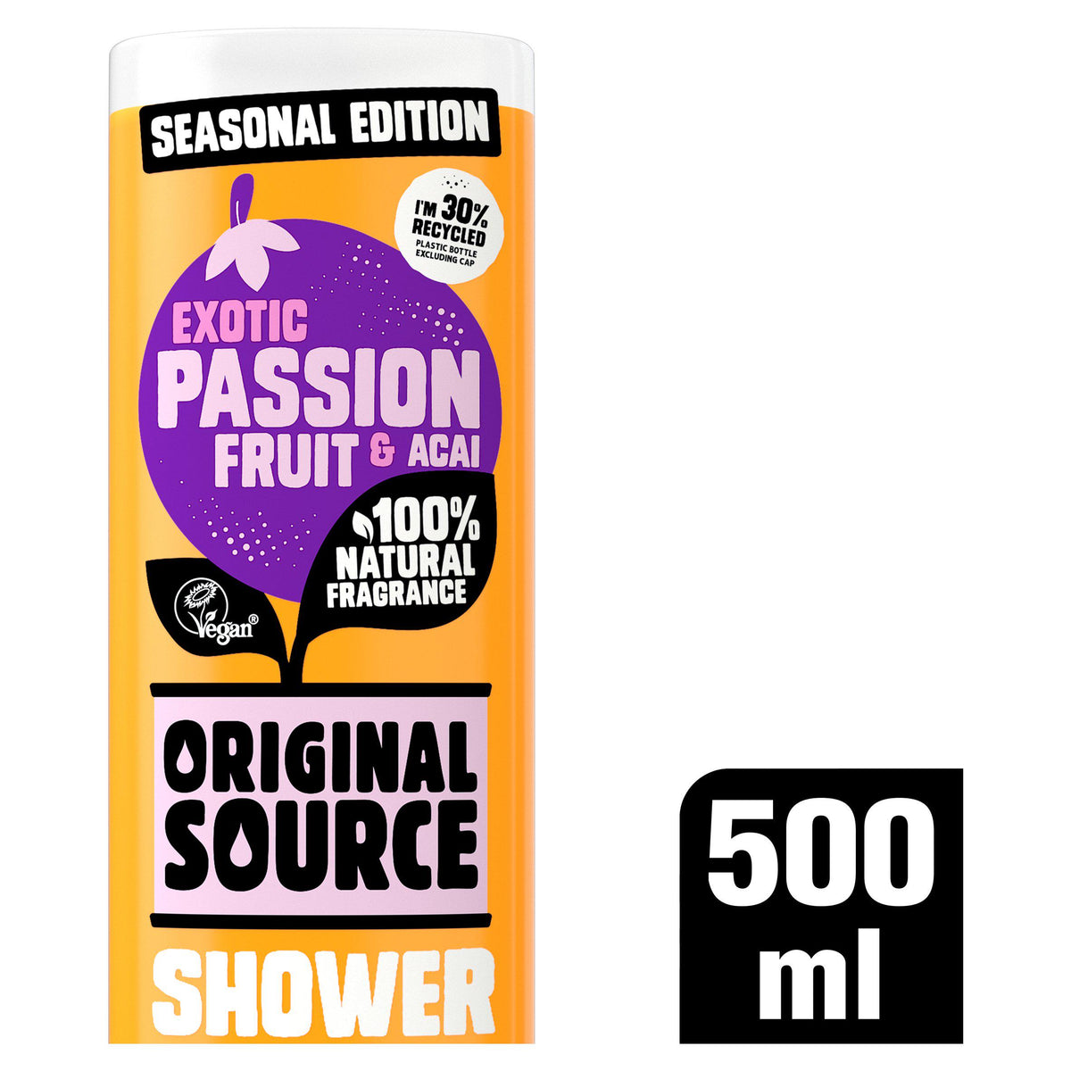 Original Source passion fruit acai shower gel 500ml seasonal edition (British brand)