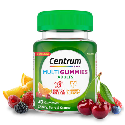 Sainsburys Centrum MultiGummies Mixed Flavour Food Supplement Gummies, 30 Count- Buy online at McGrocer