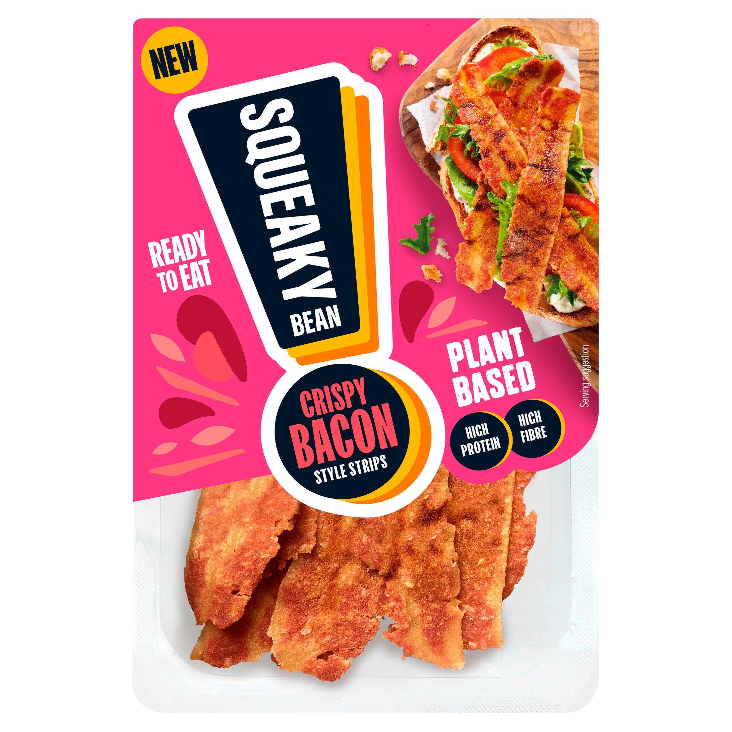 Squeaky Bean Bacon Style Strips Plant Based 50g (British brand)
