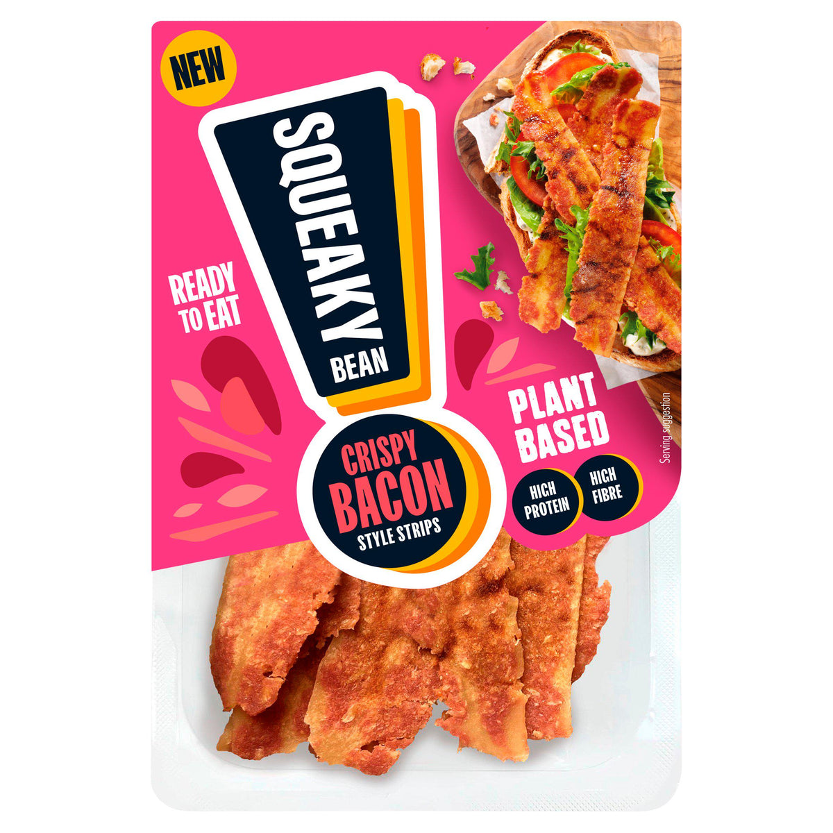 Squeaky Bean Bacon Style Strips Plant Based 50g (British brand)