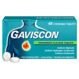 Gaviscon heartburn relief peppermint tablets x48, UK version