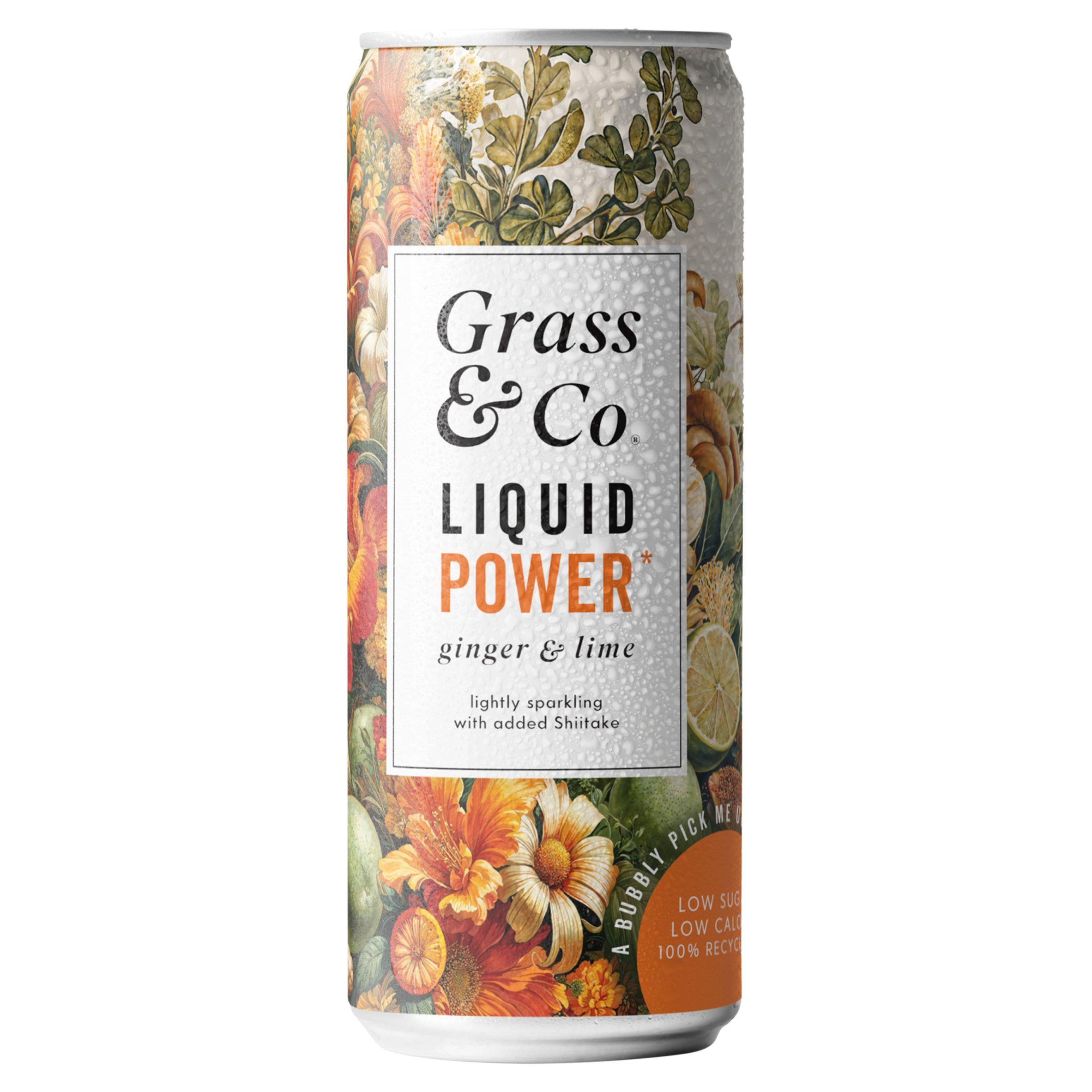 Grass & Co. Liquid Power Ginger & Lime 250ml, UK version