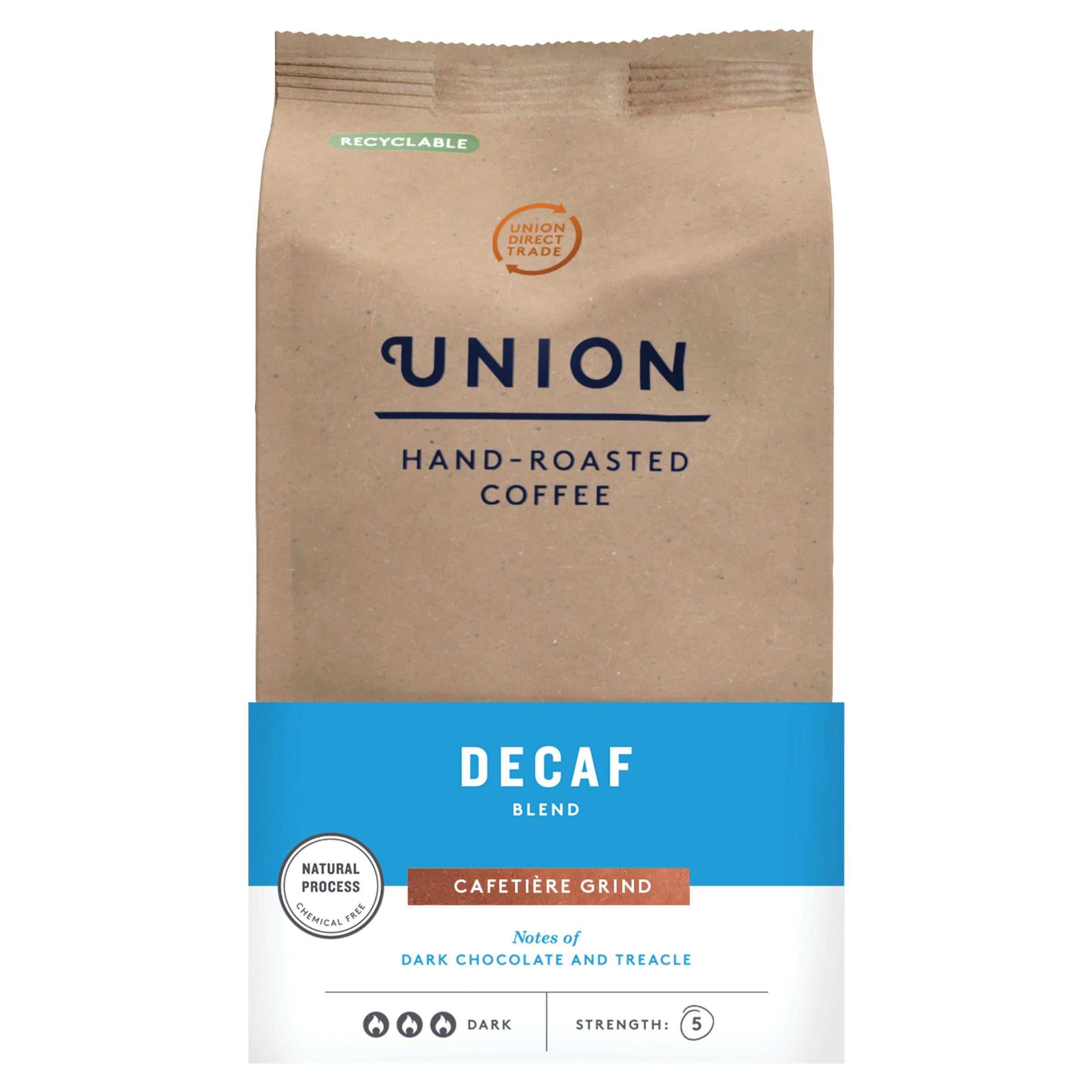 Union Hand-Roasted rich decaf ground coffee 200g - British product