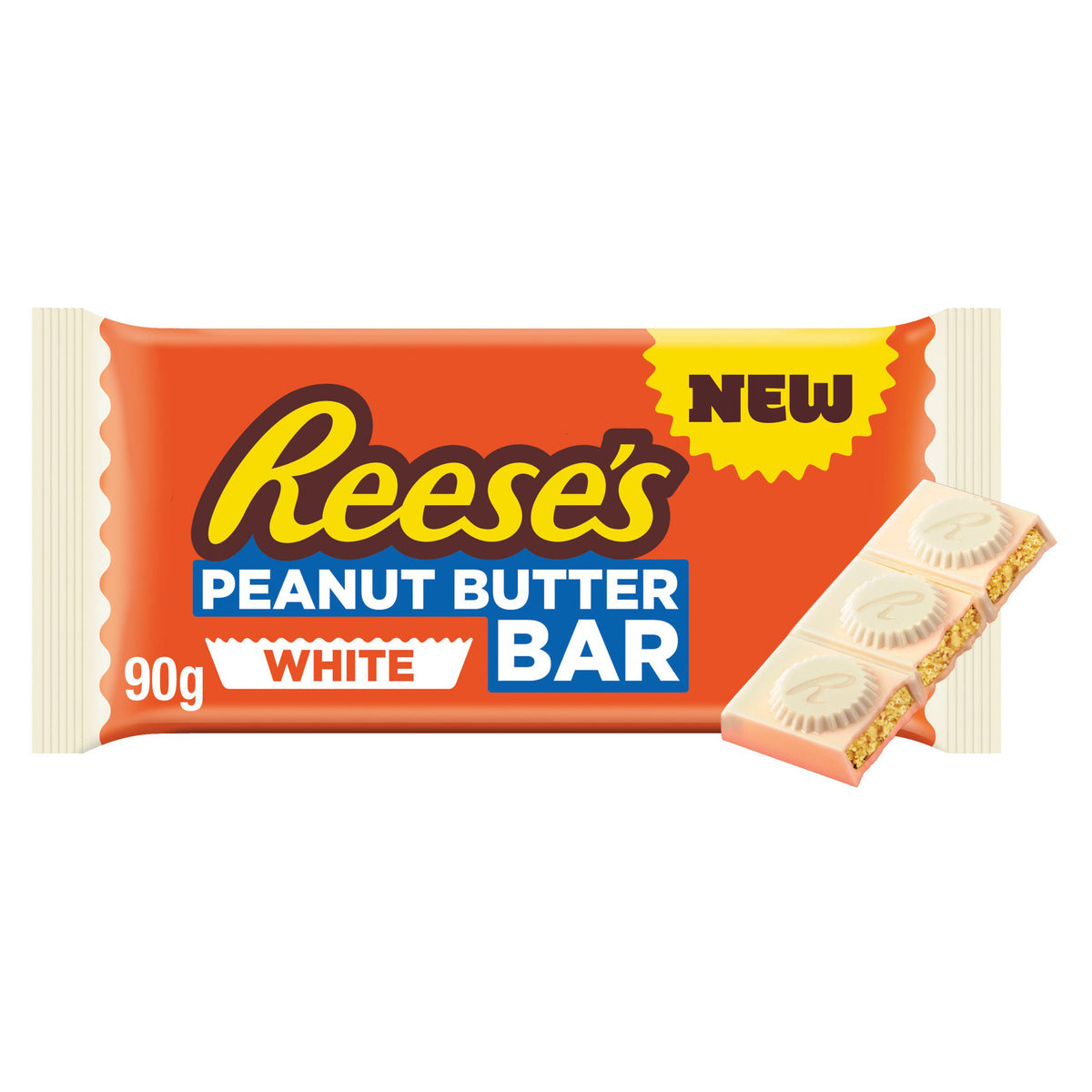 Reese's peanut butter white bar 90g, imported from the UK