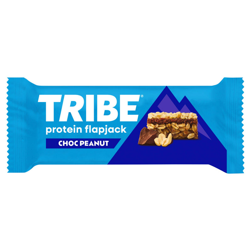 Tribe chocolate peanut protein flapjack 50g (British brand)