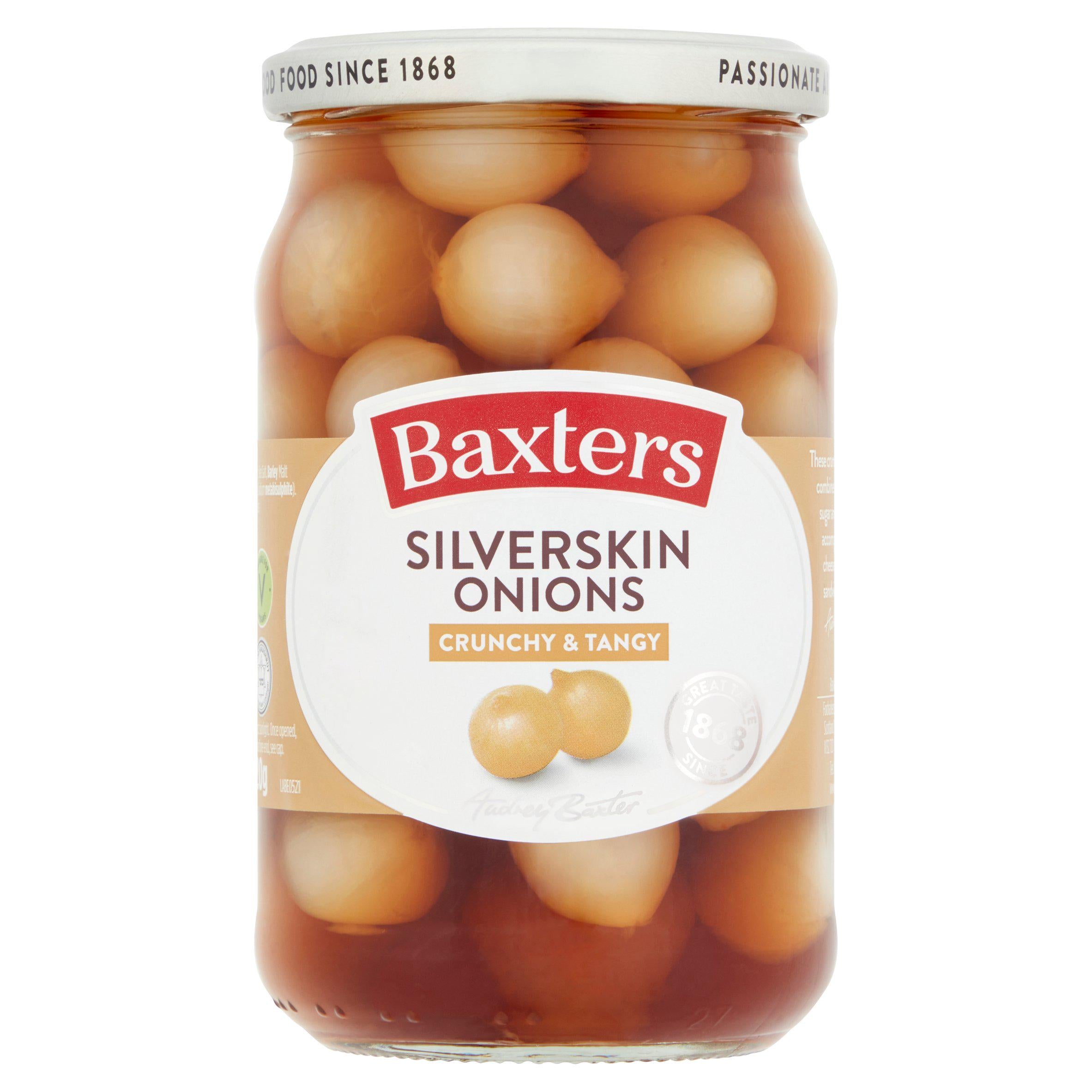 Baxters Silverskin Onions Pickled 440g - British product