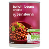 Sainsbury's borlotti beans in water 400g (British brand)