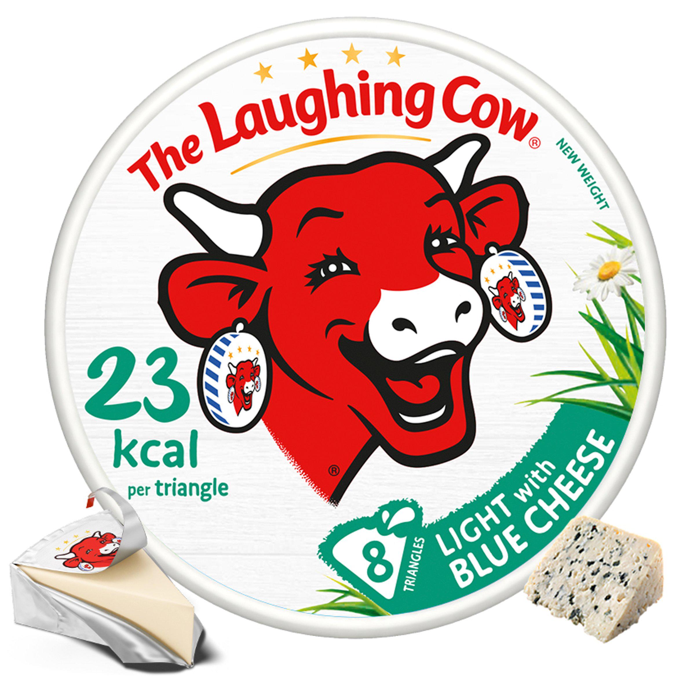 The Laughing Cow light blue cheese spread triangles 120g (British brand)