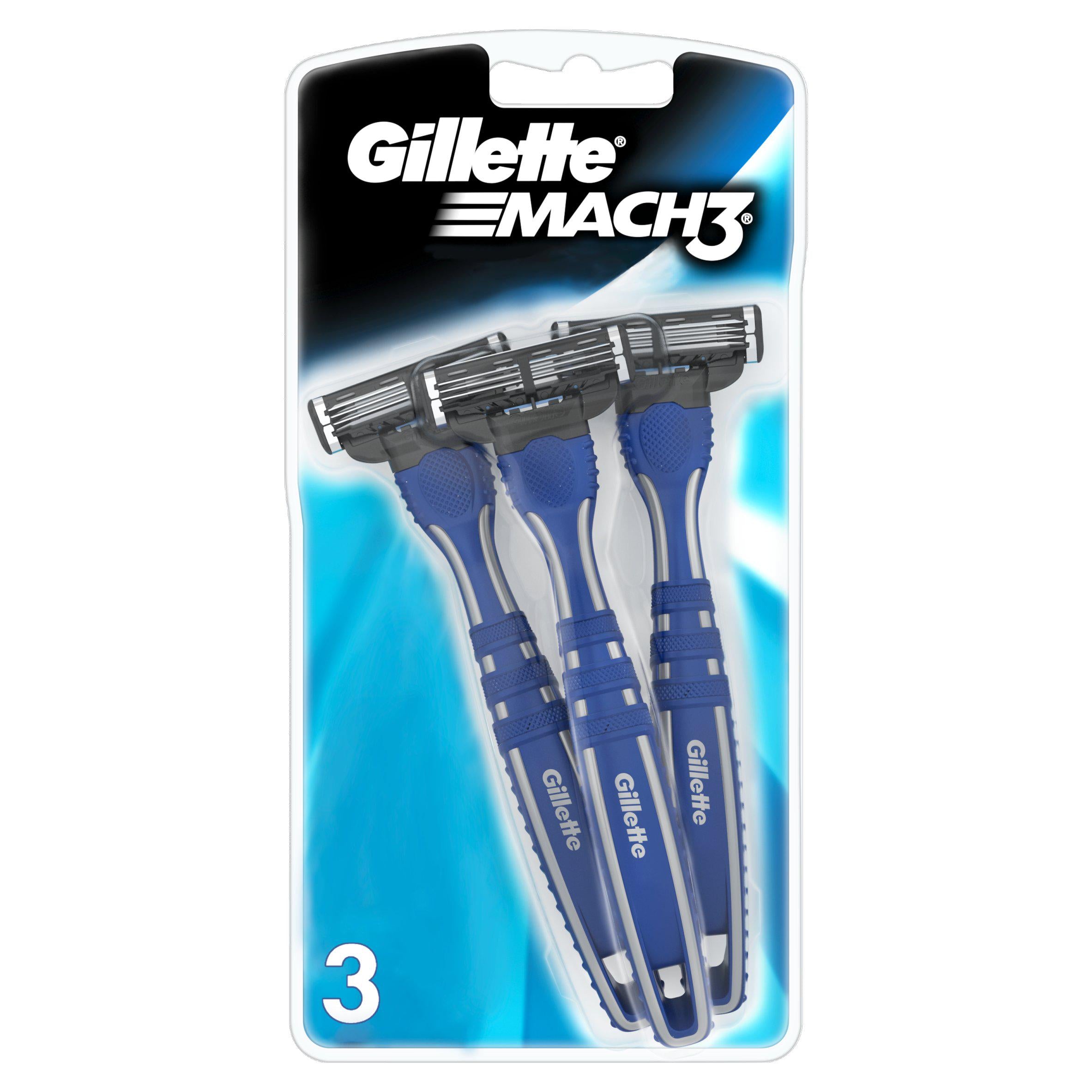 Gillette Mach3 disposable razor 3-pack (British brand)