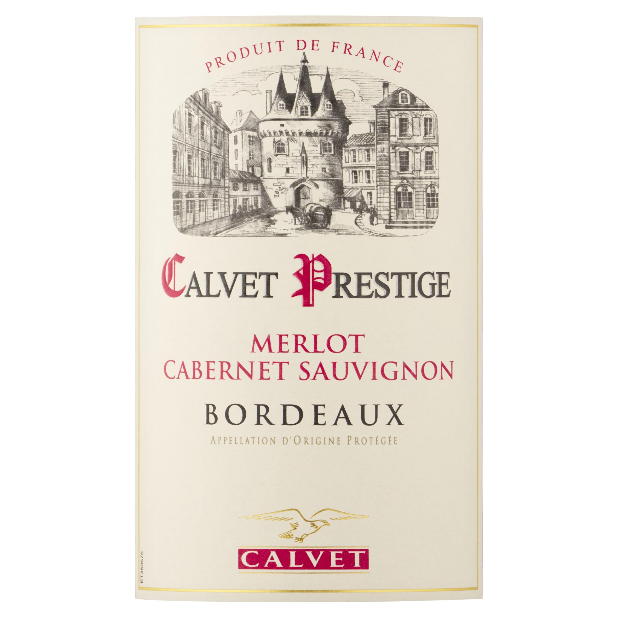 Prestige de Calvet Bordeaux red wine 75cl, imported from the UK