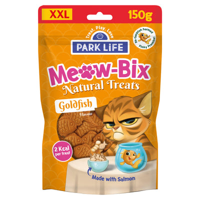 Sainsburys Park Life Meow Bix Goldfish Flavour Cat Treats 150g- Buy online at McGrocer