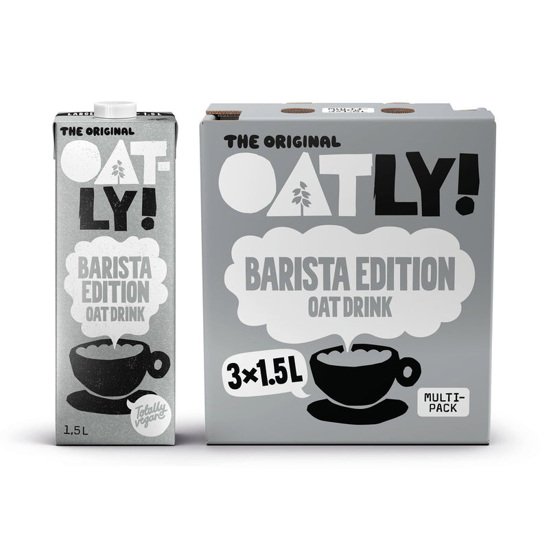 Oatly Barista Edition oat drink multipack 3 x 1.5L - British product
