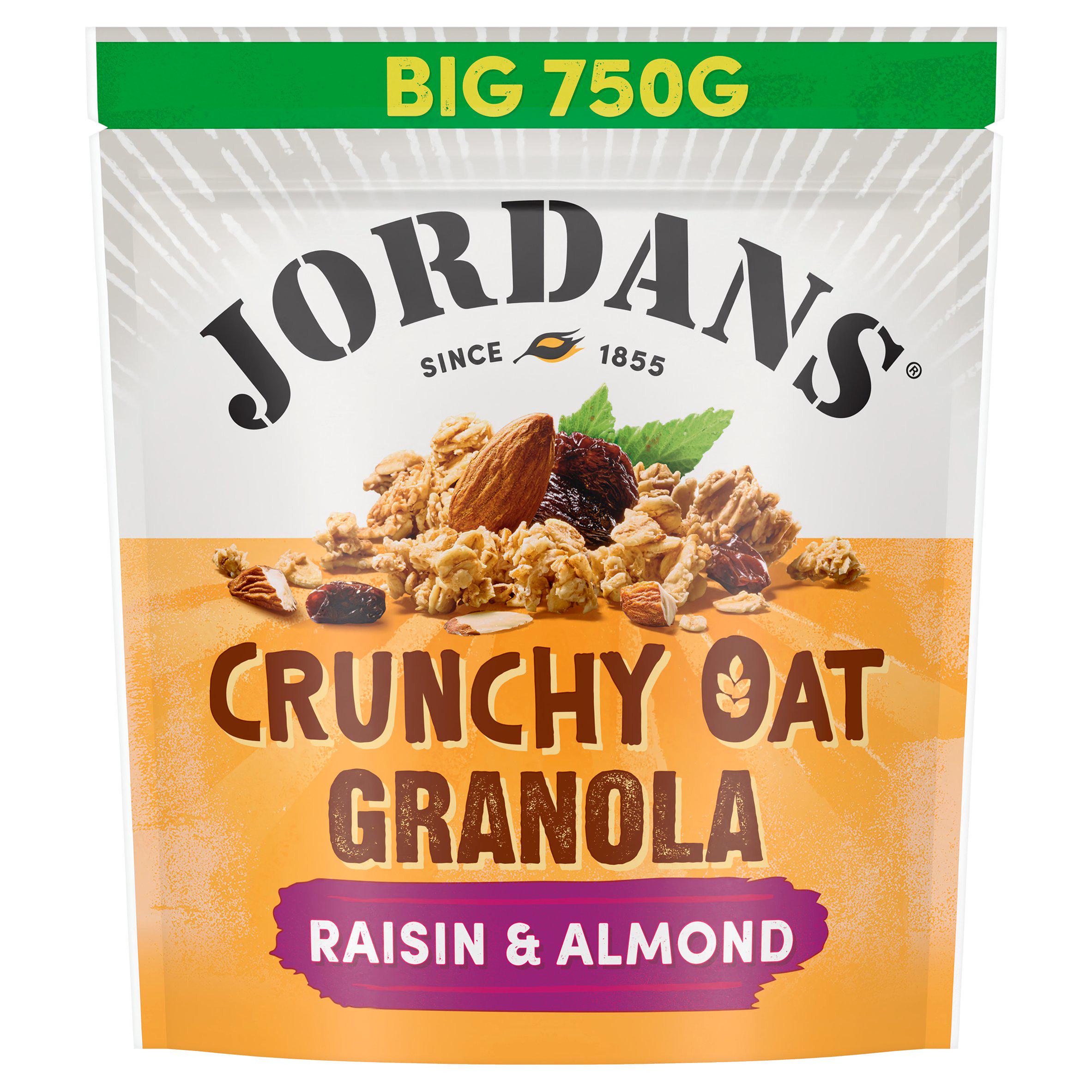Jordans granola raisin almond 750g, imported from the UK