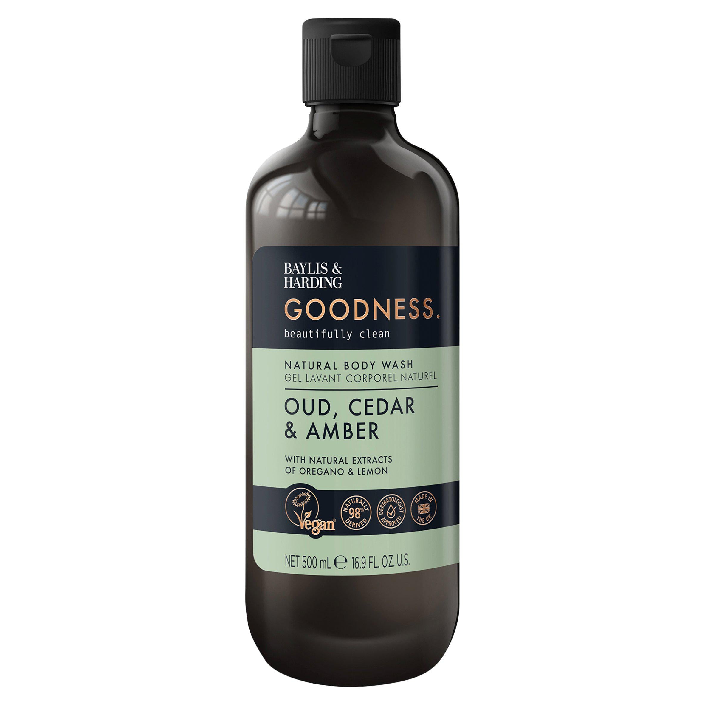 Baylis & Harding Oud & Cedar Body Wash 500ml, UK version