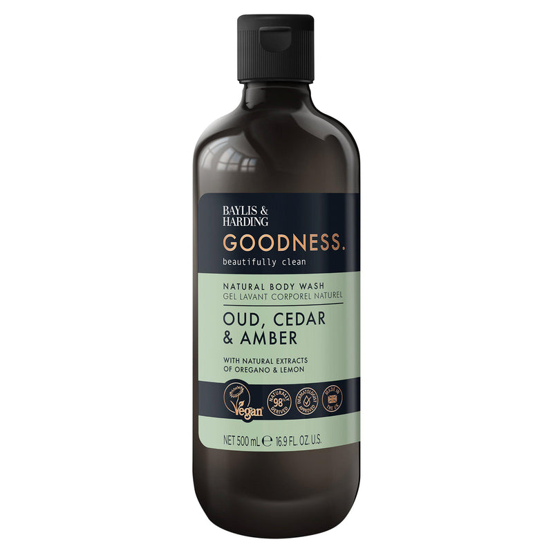 Baylis & Harding Oud & Cedar Body Wash 500ml, UK version