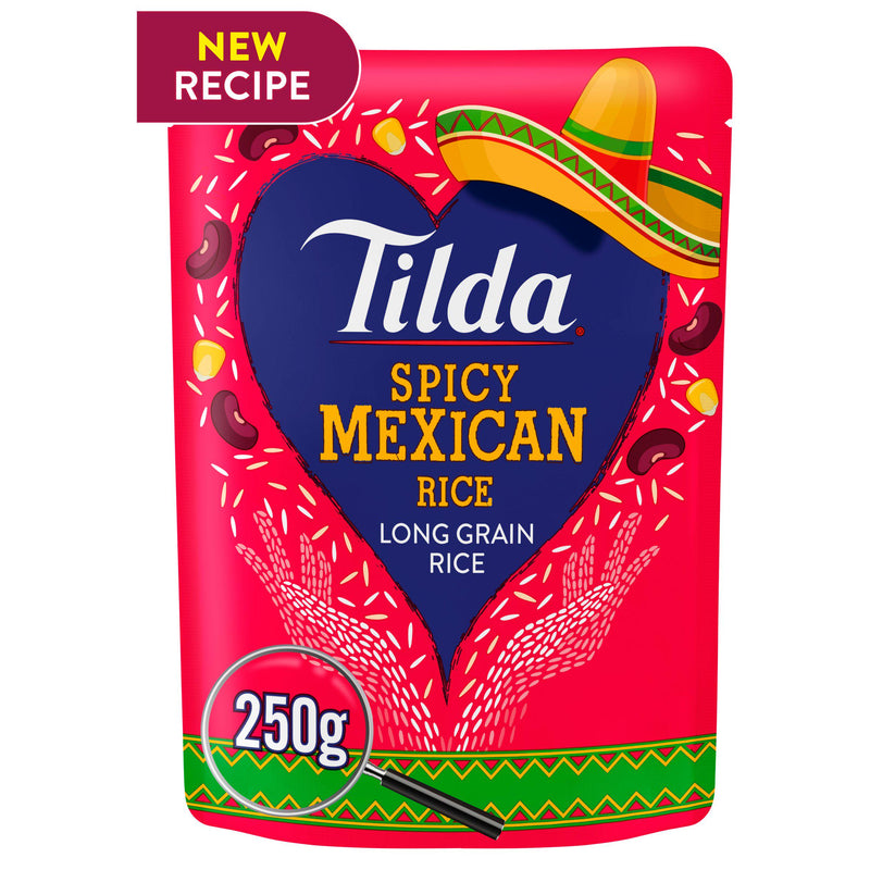 Tilda Spicy Mexican microwave rice 250g, imported from the UK