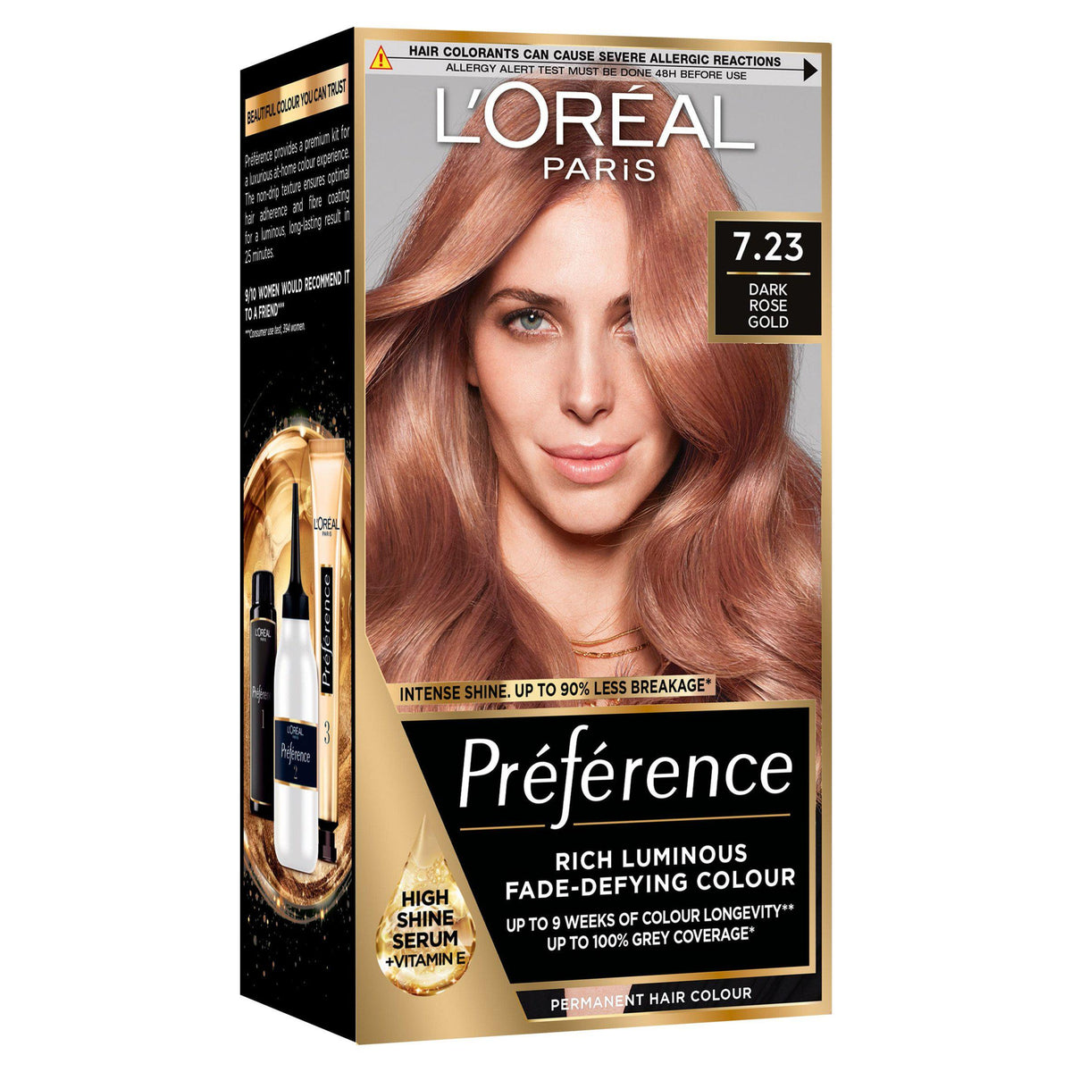 L'Oreal Preference Bali Rose Gold 7.23 colour, imported from the UK