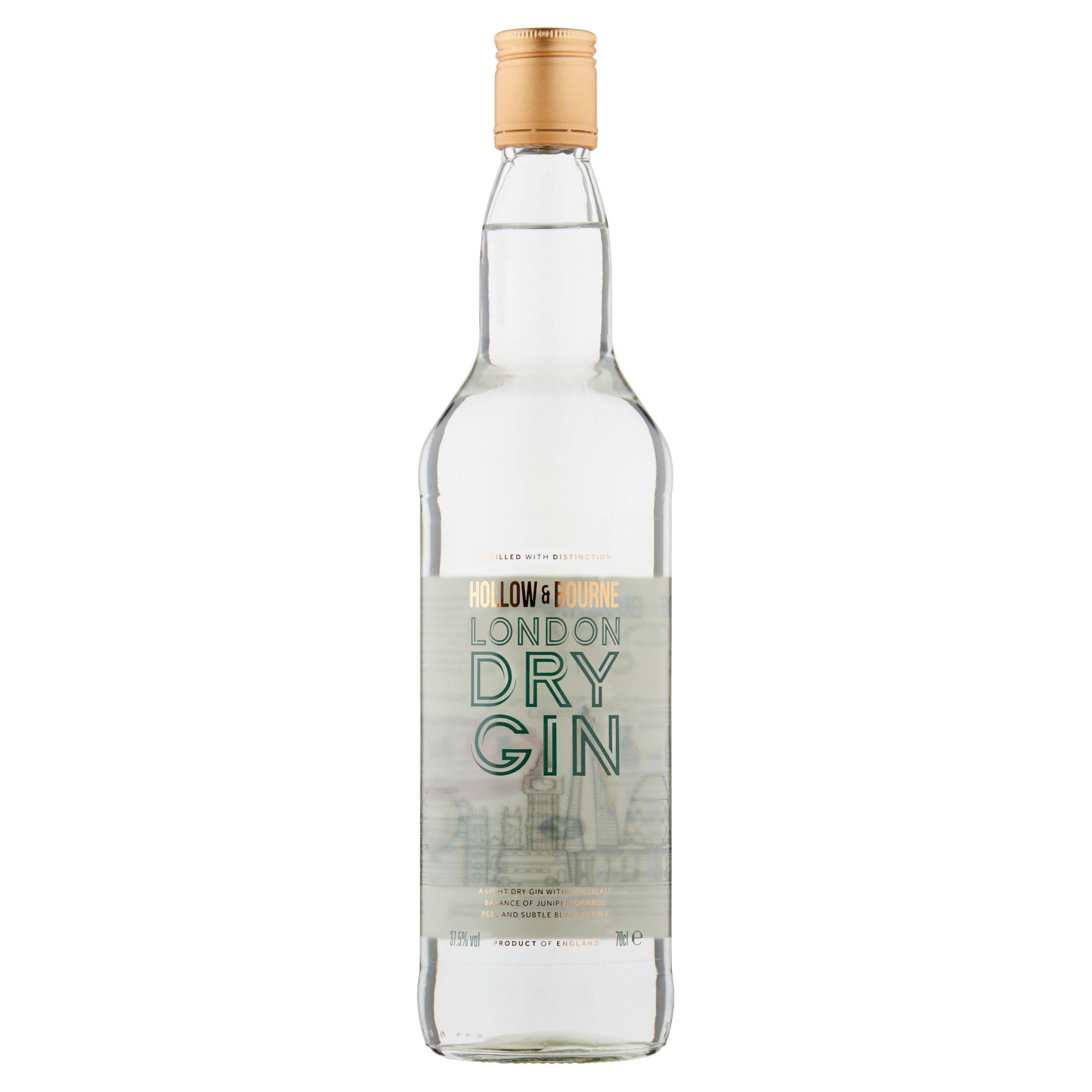 Hollow & Bourne London Dry Gin 70cl, imported from the UK