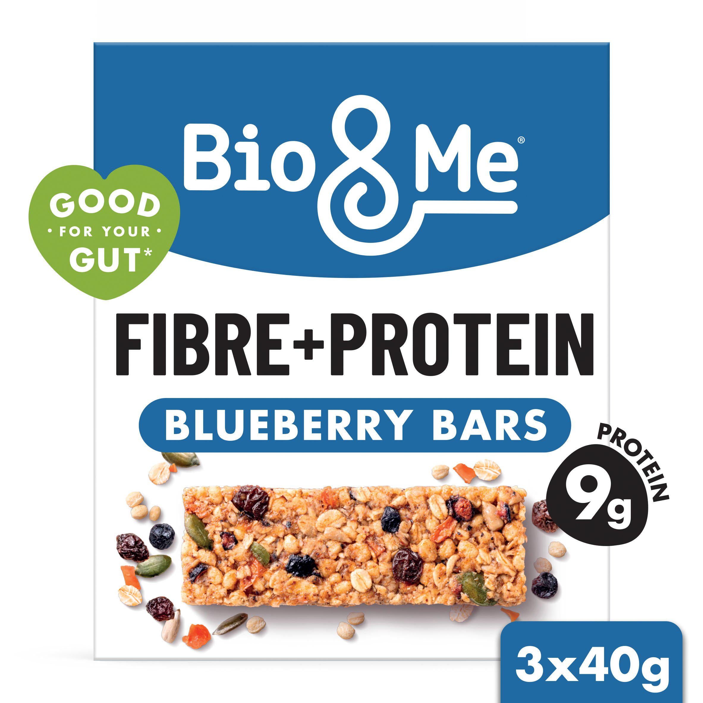 Bio&Me blueberry flapjack bars multipack 3x40g (British brand)