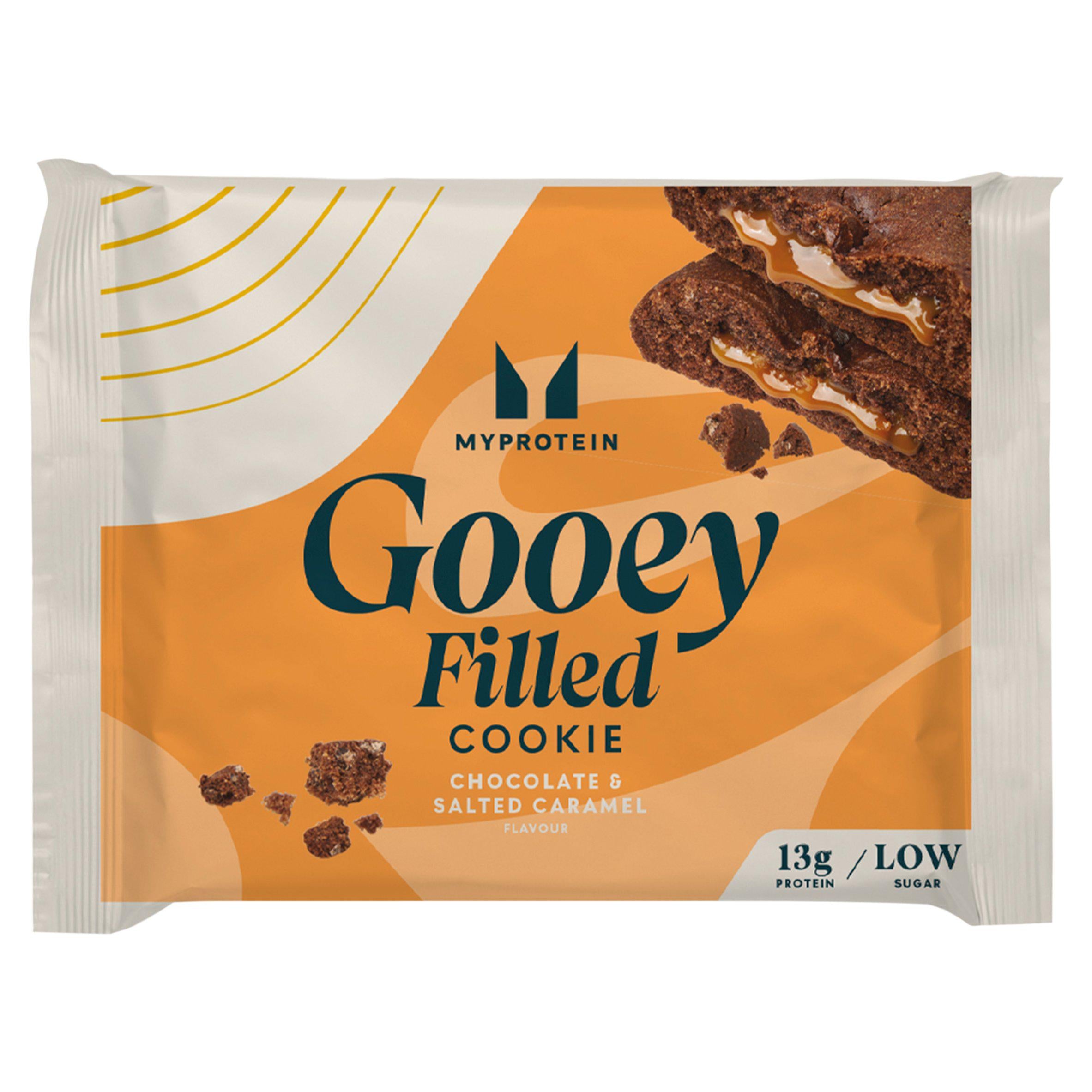 MyVegan Gooey Filled Cookie Choc Salted Caramel 75g, imported from the UK