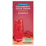 Sainsbury's cranberry juice drink no added sugar 1L, UK version