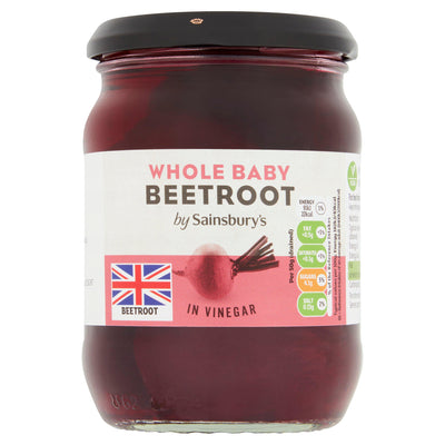Sainsburys Sainsbury's Whole Baby Pickled Beetroot in Vinegar 340g- Buy online at McGrocer