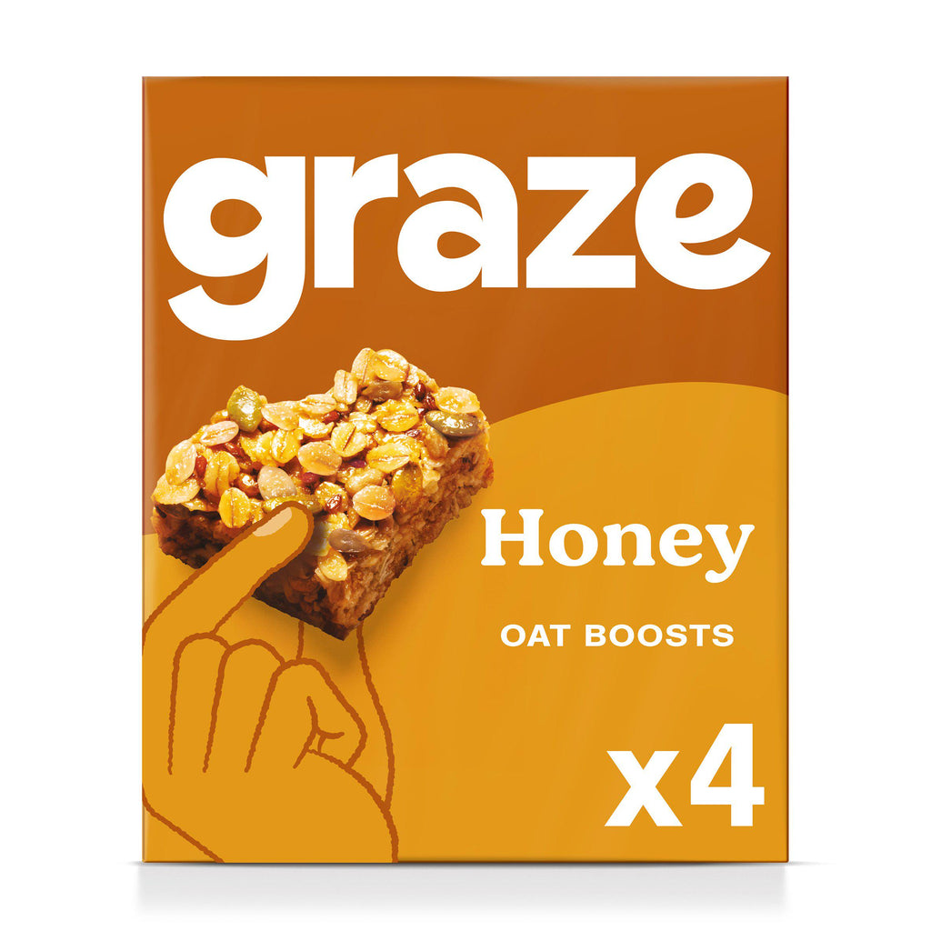 Graze Protein Oat Boosts Honey Cereal Bars 4x30g